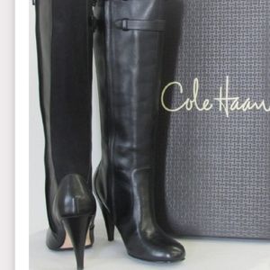 ColeHaan,Nike Air,Jalisa, Knee High,Leather,Side Zip,High Heeled,Beautiful Boots